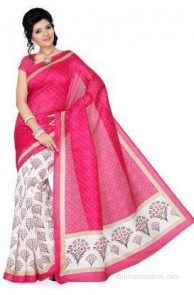 Ishin Printed Bhagalpuri Art Silk Sari